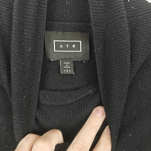 AYR Hi T Turtleneck Long Sleeve Sweater In Black Size Small Women's - Picture 6 of 10